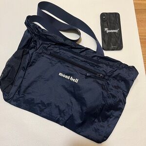 Montbell Pocketable Light Shoulder Bag crossbody bag Navy blue